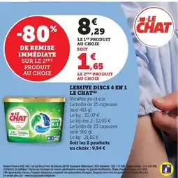 Maximarché Le chat - lessive discs 4 en 1 offre