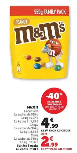 Maximarché M&m's - cacahuète offre