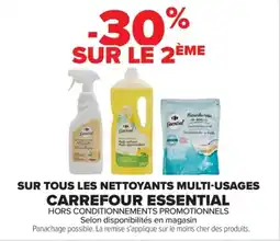 Carrefour Sur tous les nettoyants multi-usages carrefour essential offre