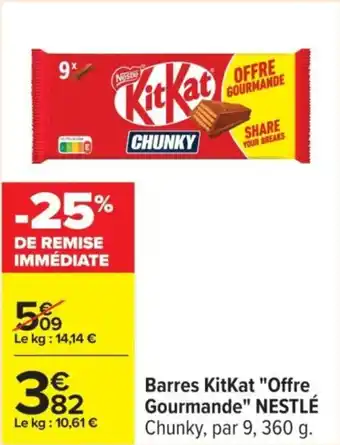 Carrefour NESTLÉ Barres KitKat "Offre Gourmande" offre