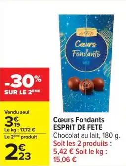 Carrefour ESPRIT DE FETE Cœurs Fondants offre