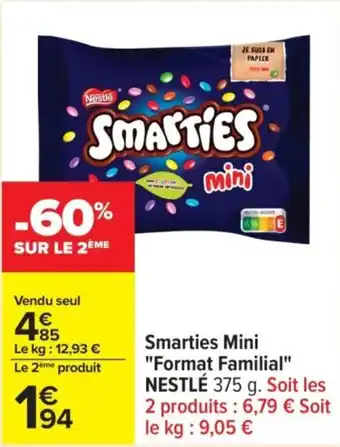 Carrefour NESTLÉ Smarties Mini "Format Familial" offre