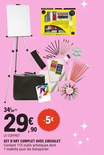 E.Leclerc Set d'art complet avec chevalet offre