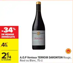 Carrefour TERROIR DARONTON A.O.P Ventoux offre