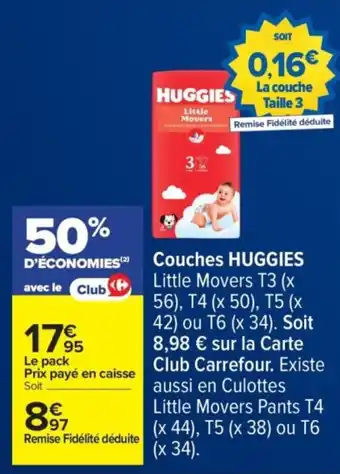 Carrefour HUGGIES Couches offre