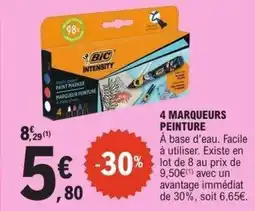 E.Leclerc 4 marqueurs peinture offre