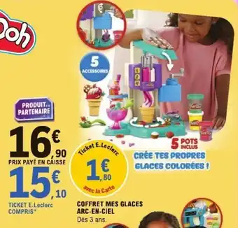 E.Leclerc Coffret mes glaces arc en ciel offre