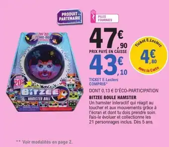 E.Leclerc Bitzee boule hamster offre