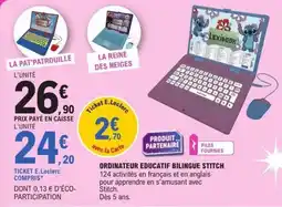 E.Leclerc Ordinateur educatif bilingue stitch offre