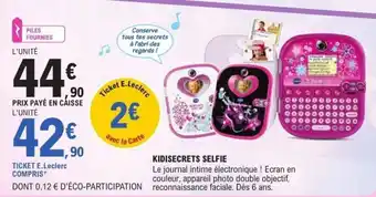 E.Leclerc Kidisecrets selfie offre