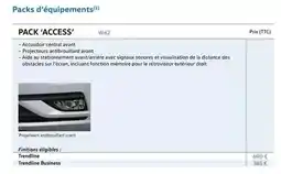 Volkswagen Pack 'access' w62 trendline offre