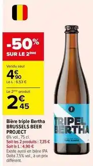 Carrefour Market Brussels beer project - bière triple bertha offre