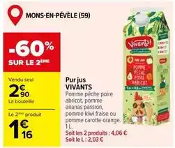 Carrefour Market Vivants - pur jus offre