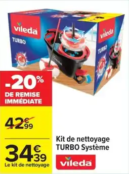 Carrefour VILEDA Kit de nettoyage TURBO Système offre