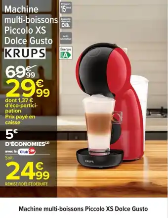 Carrefour KRUPS Machine multi-boissons Piccolo XS offre