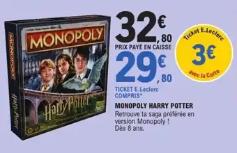 E.Leclerc Monopoly harry potter offre