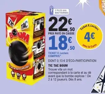 E.Leclerc Tic tac boum offre
