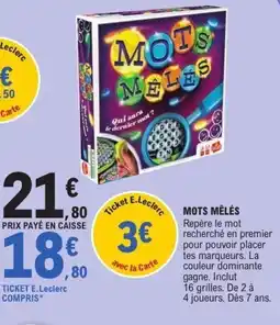 E.Leclerc Mots mêlés offre