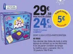 E.Leclerc 60 max offre