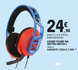 E.Leclerc Casque filaire rig 300 pro switch 2 offre