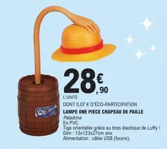 E.Leclerc Lampe one piece chapeau de paille offre