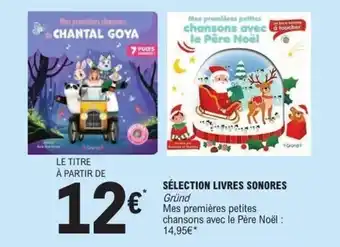 E.Leclerc Sélection livres sonores offre