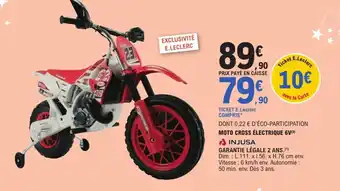 E.Leclerc Moto cross électrique 6v offre