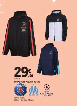 E.Leclerc Coupe vent psg, om ou ldc offre