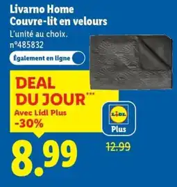 Lidl Livarno home couvre-lit en velours offre