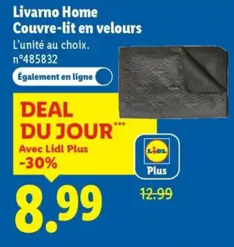 Livarno home couvre-lit en velours