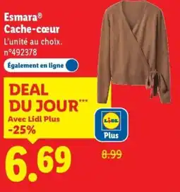 Lidl Esmara cache cœur offre