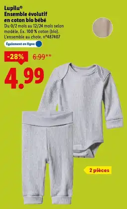 Lidl Lupilu ensemble évolutif offre
