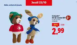 Lidl Crelando set de crochet diy 3 offre