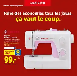 Lidl Singer machine à coudre offre