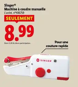 Lidl Singer machine à coudre manuelle offre