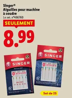 Lidl Singer aiguilles pour machine offre