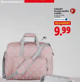 Lidl Crelando sac pour machine à coudre offre