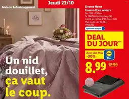 Lidl Livarno home couvre-lit en velours offre