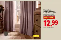 Lidl Livarno home rideaux en velours offre