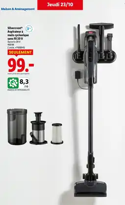 Lidl Silvercrest aspirateur à garantie offre