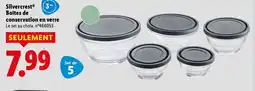 Lidl Silvercrest boîtes de conservation en verre offre