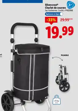 Lidl Silvercrest chariot de courses offre