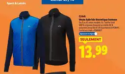 Lidl Crivit Veste hybride thermique homme offre