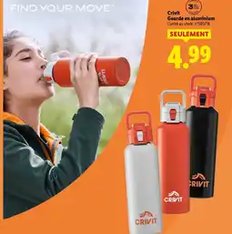 Lidl Crivit gourde en aluminium offre