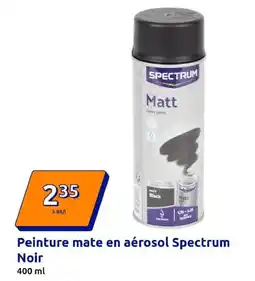 Action Peinture mate en aérosol spectrum noir offre