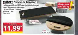 Norma KRAFT Planche de transport offre
