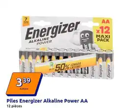 Action Piles energizer alkaline power aa offre