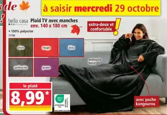 Norma BELLA CASA Plaid TV avec manches offre