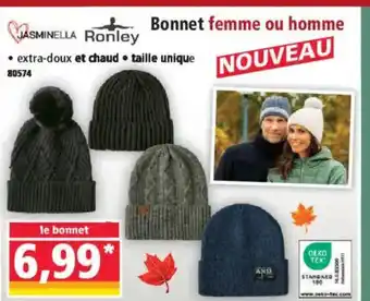 Norma JASMINELLA, RONLEY Bonnet femme ou homme offre