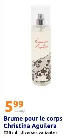 Action Brume pour le corps christina aguilera offre